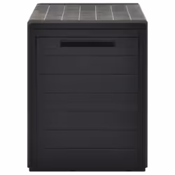 vidaXL Garden Storage Box Anthracite 78cm Outdoor Patio Cushion Deck Chest