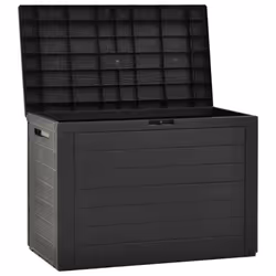 vidaXL Garden Storage Box Anthracite 78cm Outdoor Patio Cushion Deck Chest - Additional view 6