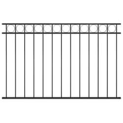 vidaXL Fence Panel Steel 1,7x1m Black Outdoor Border Edging Fencing Barrier