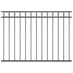 vidaXL Fence Panel Steel 1,7x1,2m Black Outdoor Border Edging Fencing Barrier