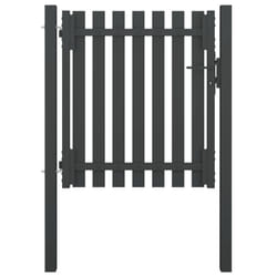 vidaXL Garden Fence Gate Steel 1x1.25m Anthracite Patio Barrier Drive Gate