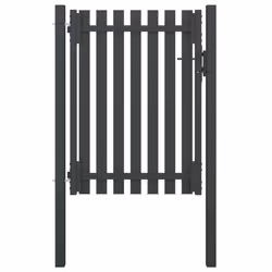 vidaXL Garden Fence Gate Steel 1x1.7m Anthracite Patio Barrier Drive Gate