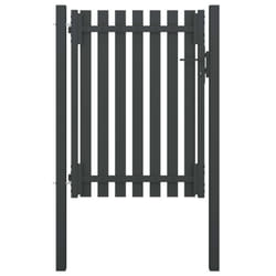 vidaXL Garden Fence Gate Steel 1x1.7m Anthracite Patio Barrier Drive Gate