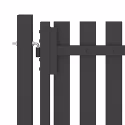 vidaXL Garden Fence Gate Steel 1x1.7m Anthracite Patio Barrier Drive Gate