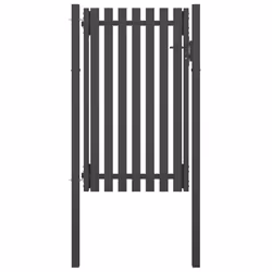 vidaXL Garden Fence Gate Steel 1x2m Anthracite Patio Barrier Border Drive Gate