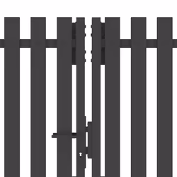 vidaXL Garden Fence Gate Steel 4x2.5m Anthracite Barrier Border Drive Gate