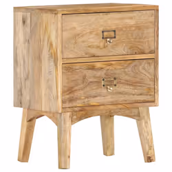 vidaXL Solid Mango Wood Bedside Cabinet Nightstand Side Cabinet Bed Cabinet