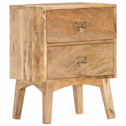 vidaXL Solid Mango Wood Bedside Cabinet Nightstand Side Cabinet Bed Cabinet - Additional view 7