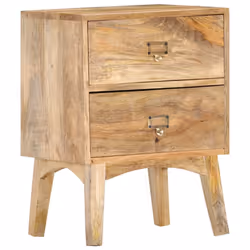 vidaXL Solid Mango Wood Bedside Cabinet Nightstand Side Cabinet Bed Cabinet - Additional view 8