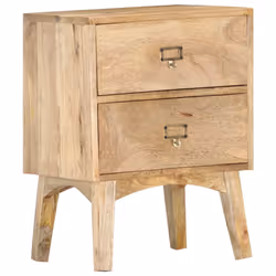 vidaXL Solid Mango Wood Bedside Cabinet Nightstand Side Cabinet Bed Cabinet - Additional view 9