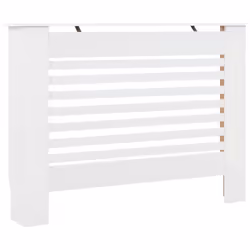 vidaXL 2x Radiator Covers White MDF Living Room Bedroom Heater Cabinet Shelf