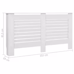 vidaXL 2x Radiator Covers White MDF Living Room Bedroom Heater Cabinet Shelf - Additional view 4