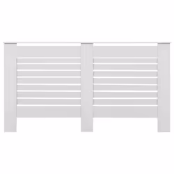 vidaXL 2x Radiator Covers White MDF Living Room Bedroom Heater Cabinet Shelf - Additional view 5