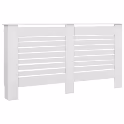 vidaXL 2x Radiator Covers White MDF Living Room Bedroom Heater Cabinet Shelf - Additional view 8
