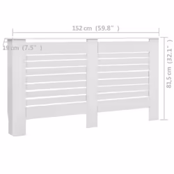 vidaXL 2x Radiator Covers White MDF Living Room Bedroom Heater Cabinet Shelf - Additional view 9
