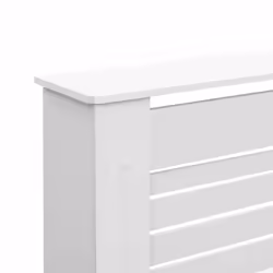 vidaXL 2x Radiator Covers White MDF Living Room Bedroom Heater Cabinet Shelf