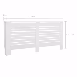 vidaXL 2x Radiator Covers White MDF Living Room Bedroom Heater Cabinet Shelf - Additional view 4