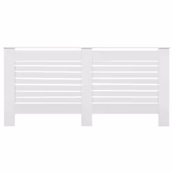 vidaXL 2x Radiator Covers White MDF Living Room Bedroom Heater Cabinet Shelf - Additional view 5