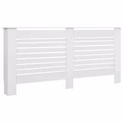 vidaXL 2x Radiator Covers White MDF Living Room Bedroom Heater Cabinet Shelf - Additional view 8