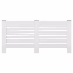 vidaXL 2x Radiator Covers White MDF Living Room Bedroom Heater Cabinet Shelf - Additional view 9