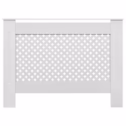 vidaXL 2x Radiator Covers White MDF Living Room Bedroom Heater Cabinet Shelf - Additional view 2