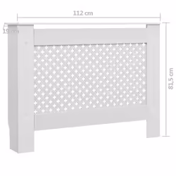 vidaXL 2x Radiator Covers White MDF Living Room Bedroom Heater Cabinet Shelf - Additional view 7