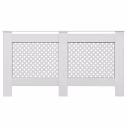 vidaXL 2x Radiator Covers White MDF Living Room Bedroom Heater Cabinet Shelf - Additional view 9