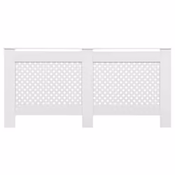 vidaXL 2x Radiator Covers White MDF Living Room Bedroom Heater Cabinet Shelf - Additional view 10