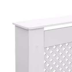 vidaXL 2x Radiator Covers White MDF Living Room Bedroom Heater Cabinet Shelf