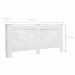 vidaXL 2x Radiator Covers White MDF Living Room Bedroom Heater Cabinet Shelf - Additional view 5