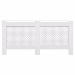 vidaXL 2x Radiator Covers White MDF Living Room Bedroom Heater Cabinet Shelf - Additional view 7