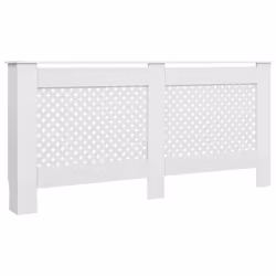 vidaXL 2x Radiator Covers White MDF Living Room Bedroom Heater Cabinet Shelf - Additional view 9