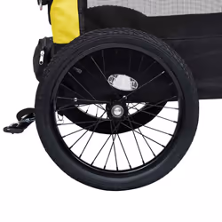 vidaXL 2-in-1 Pet Bike Trailer and Jogging Stroller Carrier Yellow and Black - Additional view 8