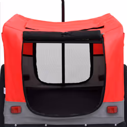 vidaXL 2-in-1 Pet Bike Trailer and Jogging Stroller Dog Carrier Red and Grey - Additional view 6