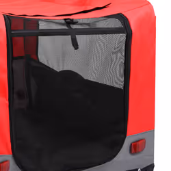 vidaXL 2-in-1 Pet Bike Trailer and Jogging Stroller Dog Carrier Red and Grey - Additional view 7