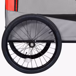 vidaXL 2-in-1 Pet Bike Trailer and Jogging Stroller Dog Carrier Red and Grey - Additional view 9