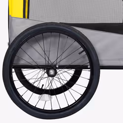vidaXL 2-in-1 Pet Bike Trailer and Jogging Stroller Carrier Yellow and Grey - Additional view 8