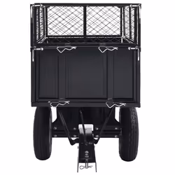 vidaXL Tipping Trailer for Lawn Mower 150 kg Load Garden Dump Wheelbarrow - Additional view 2