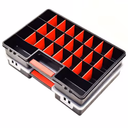 vidaXL Assortment Boxes 2 pcs with Adjustable Dividers 460x325x80 mm Plastic - Additional view 5