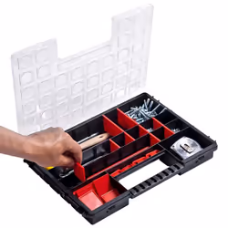 vidaXL Assortment Boxes 5 pcs with Adjustable Dividers 385x283x50 mm Plastic - Additional view 4