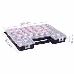 vidaXL Assortment Boxes 5 pcs with Adjustable Dividers 385x283x50 mm Plastic - Additional view 5