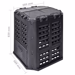 vidaXL Garden Composter Plastic Outdoor Waste Compost Bin Box Multi Capacities - 360 L