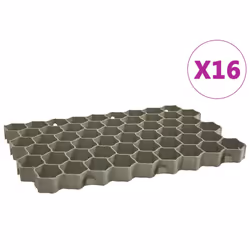 vidaXL Grass Grids Grass Protection Mesh Turf Lawn Netting 16pcs Green Plastic