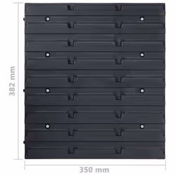 vidaXL Storage Bin Kit 32 Piece with Wall Panels Tool Organiser Red and Black