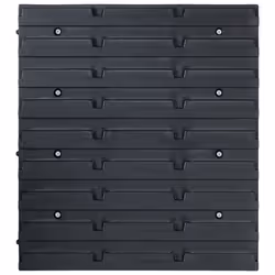 vidaXL Storage Bin Kit 32 Piece with Wall Panels Tool Organiser Red and Black - Additional view 4