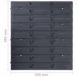 vidaXL Storage Bin Kit 29 Piece with Wall Panels Tool Organiser Red and Black