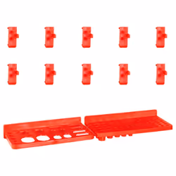 vidaXL Storage Bin Kit 29 Piece with Wall Panels Tool Organiser Red and Black - Additional view 4