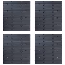 vidaXL Storage Bin Kit 29 Piece with Wall Panels Tool Organiser Red and Black - Additional view 5