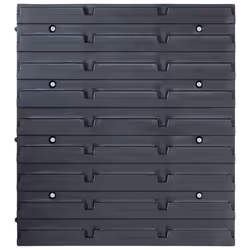 vidaXL Storage Bin Kit 29 Piece with Wall Panels Tool Organiser Red and Black - Additional view 6
