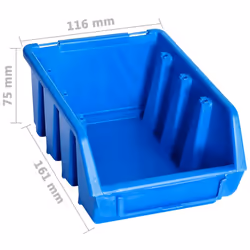 vidaXL Stacking Storage Bins Storage Basket Storage Box 20 pcs Blue Plastic